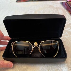 Versace VE 2237 Metal Womens Cat-Eye Sunglasses Gold 57mm Adult